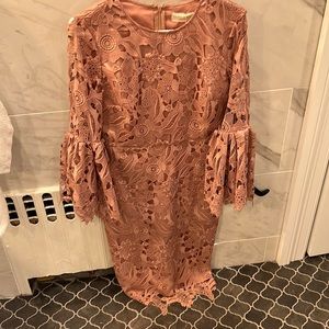 Rachel Parcell mauve floral lace dress size MED